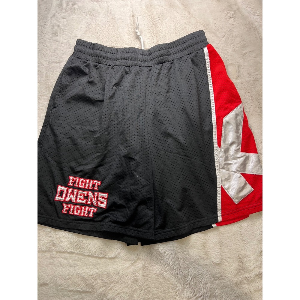 WWE Kevin Owens Fight Owens Fight Mesh Shorts Mens Medium Black Red Excellent